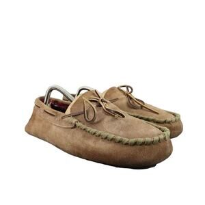 Woolrich Shoes Men 7.5 Slipper Loafer Leather Moccasin Comfort Casual Flannel XS